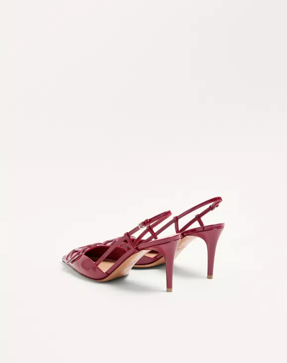 Valentino VLogo Signature Patent Leather Slingback Pump 80Mm - Image 4